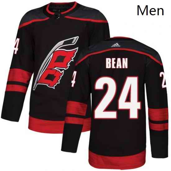 Mens Adidas Carolina Hurricanes 24 Jake Bean Premier Black Alternate NHL Jersey